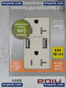 031014 Duplex USB Charger Receptacle – actual item, photo 2 of 6