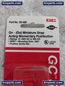GC Electronics 35-450 Momentary Pushbutton Switch – actual item, photo 2 of 5