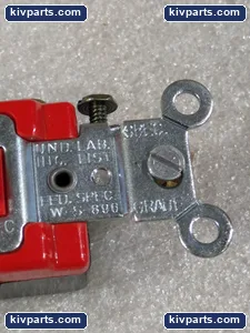 Leviton Grounding Red Toggle Switch – actual item, photo 7 of 8