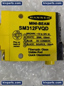 Banner SM312FVQD Fiber Optic Photoelectric Sensor – actual item, photo 3 of 4