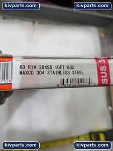 Maxco #60 304 Stainless Steel Riveted Roller Chain 10 FT Box ANSI 60SS 3/4 In – actual item, photo 3 of 5
