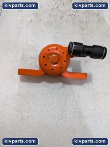 Pneumatic Rotary Actuator Swing Clamp Orange Body Air Push to Connect Fitting – actual item, photo 2 of 3