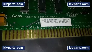 Goss E15356-1 Printing Press Control Card – actual item, photo 2 of 3