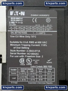 Eaton C440A1A005SF2 Relay – actual item, photo 8 of 10