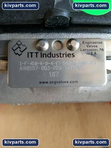 ITT 1-F-419-6-0-4-17-963-S2-M2-M17 Pure-Flo Diaphragm Valve – actual item, photo 2 of 6