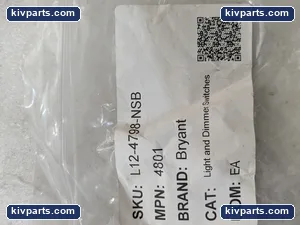 Bryant 06460-2465 4801 Toggle Switch – actual item, photo 2 of 7