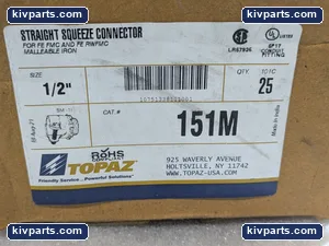 Topaz Straight Squeeze Connector – actual item, photo 2 of 7
