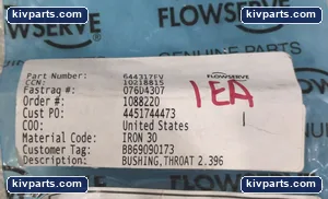 General Electric 076D4307 Flowserve Pump Throat Bushing – actual item, photo 3 of 4