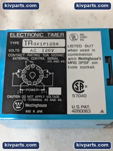 Westinghouse TR0F1P120A Electronic Timer Delay Off Relay – actual item, photo 3 of 9