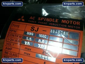 Mitsubishi SJ-2B4606K 2736-00-204-01 Spindle Motor – actual item, photo 2 of 10