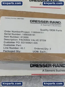 Dresser-rand EO160821-005 613000 Packing Valve Stem Seal – actual item, photo 2 of 5