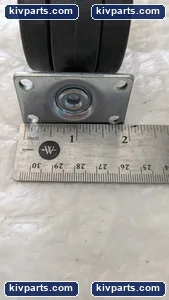 SWIVEL PLATE CASTER TWIN WHEELS AND BRAKE ... 2.25" SET OF 4 – actual item, photo 5 of 7