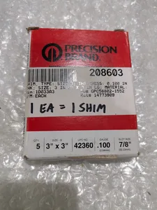 Precision Brand 42360 Slotted Shim .100 Gauge