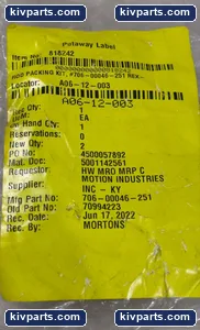 General Electric A06-12-003 Cylinder Rod Packing Seal – actual item, photo 3 of 5