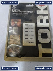 Tork D212HW White Digital Countdown Timer – actual item, photo 4 of 5