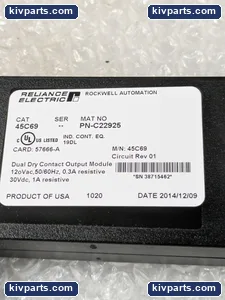 Reliance Electric 45C69 Dual Dry Contact Output Module – actual item, photo 2 of 4