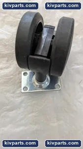 SWIVEL PLATE CASTER TWIN WHEELS AND BRAKE ... 2.25" SET OF 4 – actual item, photo 3 of 7