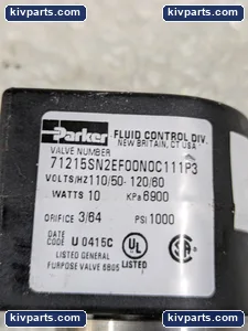 Parker 71215SN2EF00N0C111P3 Solenoid Valve – actual item, photo 4 of 5