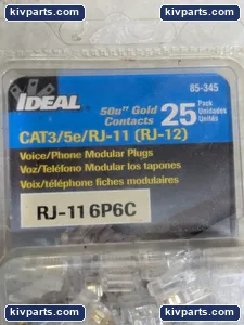 Ideal 85-345 RJ-11 6P6C Modular Plug – actual item, photo 2 of 4