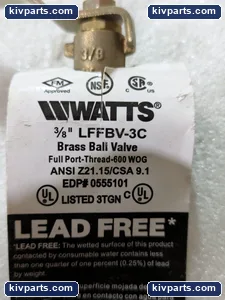 Sylvania LFFBV-3C WATTS Brass Ball Valve – actual item, photo 6 of 14