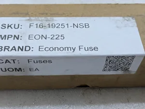 FPE EON-225 Economy One Time Cartridge Fuse