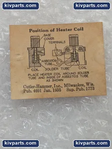 Cutler-Hammer 9586 H3361A Thermal Overload Heater Coil – actual item, photo 8 of 9