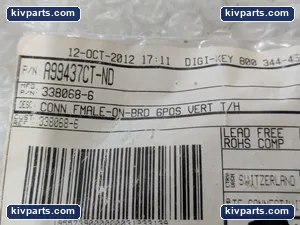 TE Connectivity 338068-6 Female-on-Board Connector – actual item, photo 2 of 4
