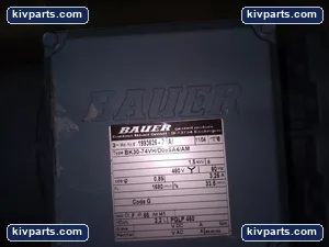 Bauer BK30-74VH/D09SA4/AM Helical Bevel Gear Motor 1.5kW 460V 3PH AC Industrial – actual item, photo 4 of 5