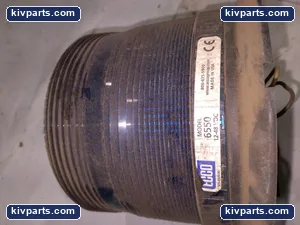 ECCO 6550B Blue Strobe Beacon Light Low Profile 3 Bolt Mount 12-48VDC Warning – actual item, photo 2 of 3
