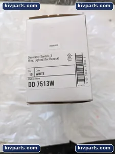 Cooper DD-7513W 1 Decorator Light Switch – actual item, photo 2 of 3