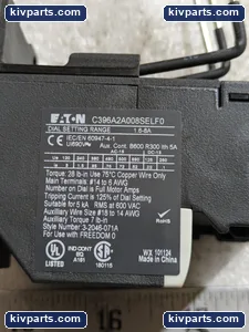 Eaton C396A2A008SELF0 Motor Protection Overload Relay – actual item, photo 7 of 9