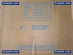 Tyler Union 8 Inch Mechanical Joint Accessory Set Gland Gasket Bolts Nuts USA – actual item, photo 2 of 3