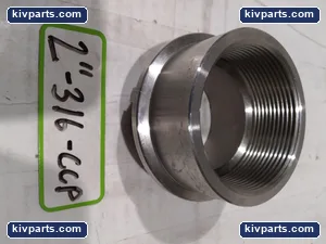 2" Stainless Steel Threaded Pipe Adapter Nipple Spanner Notch Fitting Industrial – actual item, photo 4 of 5