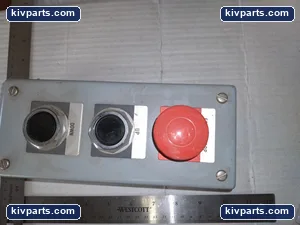 3 Hole Push Button Control Station Enclosure Up Down Red Mushroom Emergency Stop – actual item, photo 2 of 3