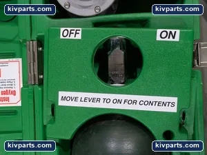 LifeSafe Services Emergency O2 Inhalator Green Wall Case Cylinder Regulator Kit – actual item, photo 6 of 10