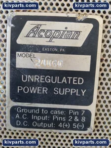Acopian 24U60 Unregulated DC Power Supply – actual item, photo 4 of 6