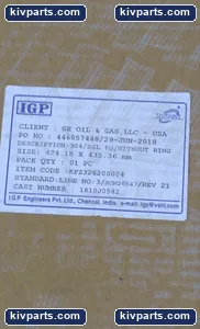 General Electric 446857448/29-JUN-2018 IGP Spiral Wound Gasket – actual item, photo 2 of 4