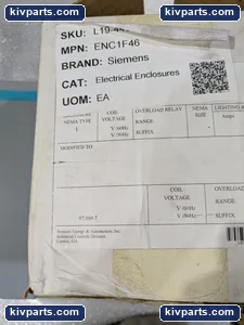 Siemens ENC1F46 Enclosure Lighting Contactor – actual item, photo 3 of 6