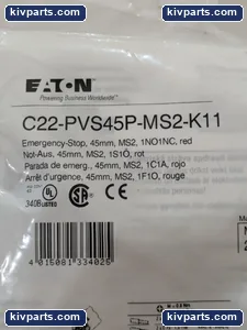Eaton C22-PVS45P-MS2-K11 Red Push Button – actual item, photo 4 of 5
