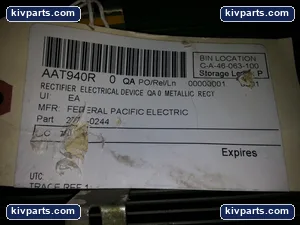2701-0244 Federal Electrical Rectifier – actual item, photo 2 of 4