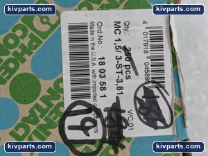 Phoenix Contact 1803581 MC 1 81 MINI COMBICON PCB Plug – actual item, photo 2 of 5