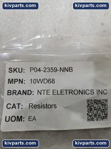 NTE 10WD68 Eletronics INC Resistor – actual item, photo 2 of 8