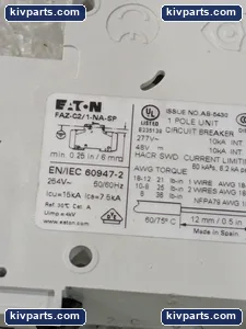 Eaton FAZ-C2/1-NA-SP Miniature Circuit Breaker – actual item, photo 3 of 5