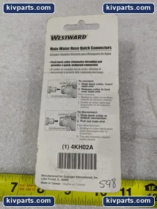 Westward 4KH02 Male Water Hose Quick Connector – actual item, photo 2 of 5