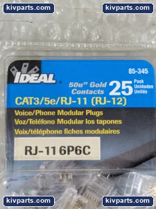 Ideal RJ-11 6P6C Voice/Phone Modular Plugs – actual item, photo 2 of 5