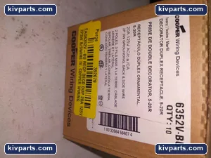 Cooper 6352V-BU Decorator Duplex Receptacles – actual item, photo 5 of 6