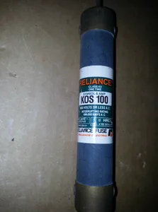 Reliance Electric KOS-100 Class K5 One Time Fuse