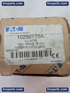Cutler-Hammer 10250T75A Eaton/ Amber Illum Pushbutton – actual item, photo 6 of 7