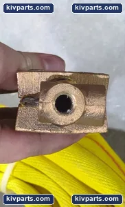 Yellow Woven Jacket Coiled Power Lead Copper Terminal Stainless Clamp Industrial – actual item, photo 2 of 4