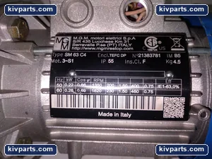 40U03A Reducer with MGM SM 63 C4 Motor – actual item, photo 2 of 8